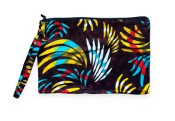 Afrikaanse wax print Make-up tasje / handtasje / etui / potloden mapje / pennentasje - Multicolor Feathers