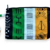 Afrikaanse wax print Make-up tasje / handtasje / etui / potloden mapje / pennentasje - Groene Bogolan