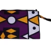 Afrikaanse wax print Make-up tasje / handtasje / etui / potloden mapje / pennentasje - Paars Gele Samakaka