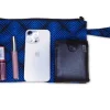 Afrikaanse wax print Make-up tasje / handtasje / etui / potloden mapje / pennentasje - Blauw fade effect