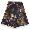 Afrikaanse wax print stof - Blauw Oranje Cosmic Orb Pattern - 100% katoen