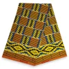 Afrikaanse wax print stof - Blauwe Kente Print Zigzag Ghana - 100% katoen