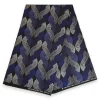 Afrikaanse wax print stof - Blauw Wit Wave Pattern - 100% katoen