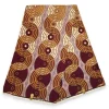 Afrikaanse wax print stof - Bordeauxrood Beige Retro Circles - 100% katoen