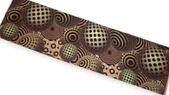 Afrikaanse wax print stof - Bruin Beige Cosmic Orb Pattern - 100% katoen