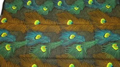 Afrikaanse wax print stof - Bruin Petrol Royal Peacock - 100% katoen