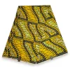 Afrikaanse wax print stof - Geel Zwart Sunlit Mosaic - Polycotton