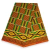 Afrikaanse wax print stof - Groen Kente Print Zigzag Ghana - 100% katoen
