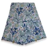 Afrikaanse wax print stof - Lichtblauw Mint Vintage Garden Bloom - 100% katoen