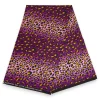 Afrikaanse wax print stof - Paars Luipaard Spots - 100% katoen