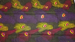 Afrikaanse wax print stof - Paars Geel Royal Peacock - 100% katoen