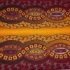 Afrikaanse wax print stof - Rood Geel Royal Wave Ornament - 100% katoen
