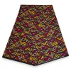 Afrikaanse wax print stof - Rood Bogolan Geometry - 100% katoen