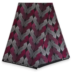 Afrikaanse wax print stof - Roze Wave Pattern - 100% katoen