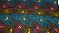Afrikaanse wax print stof - Roze Blauw Royal Peacock - 100% katoen