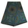 Afrikaanse wax print stof - Turkoois Paars Ocean Eye - 100% katoen