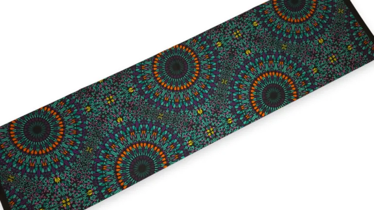 Afrikaanse wax print stof - Turkoois Paars Ocean Eye - 100% katoen