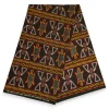Afrikaanse wax print stof - Zwart Geel Toghu Bamenda Cameroon - 100% katoen