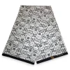 Afrikaanse Witte X Bogolan / Mud cloth print stof - Traditioneel uit Mali 100% katoen