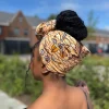 Afrikaanse Zalmkleurig Flower stems hoofddoek - headwrap