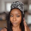 Afrikaanse Zwart & Wit Ndop Cameroon hoofddoek - headwrap