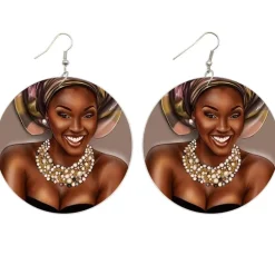 Beautiful woman - Afrikaanse oorbellen