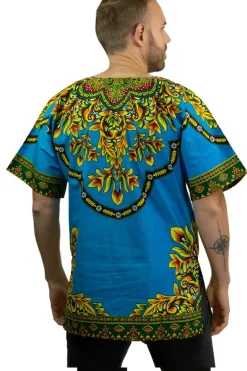Blauwe Dashiki Shirt / Dashiki Jurk - Afrikaans shirt - Unisex