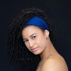 Blauwe Haarband / Hoofdband - Stretch Stof - Yoga / Sport / Casual - Unisex Volwassenen