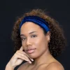 Blauwe Haarband Velvet / Hoofdband van Fluweel - Volwassenen