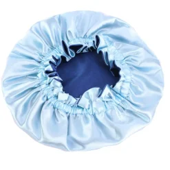 Blauwe Satijnen Slaapmuts ( Voor Kinderen van 3-7 jaar ) / Kinder Haar Bonnet van Satijn
