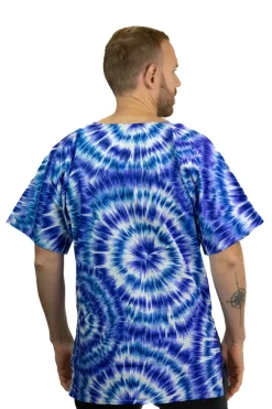 Blauwe Tie Dye Dashiki Shirt / Dashiki Jurk - Afrikaans shirt - Unisex