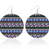 Blauw / Groene tribal patterns - Afrikaanse oorbellen