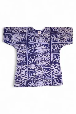 Blauw Ndop Cameroon Dashiki Shirt / Dashiki Jurk - Afrikaans shirt - Unisex