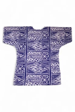 Blauw Ndop Cameroon Dashiki Shirt / Dashiki Jurk - Afrikaans shirt - Unisex