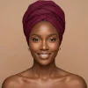 Bordeauxrood hoofddoek / headwrap