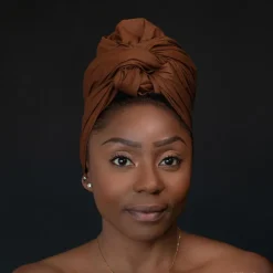 Bruine hoofddoek / bruine headwrap