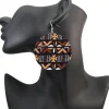 Bruine Mud cloth - Afrikaanse oorbellen