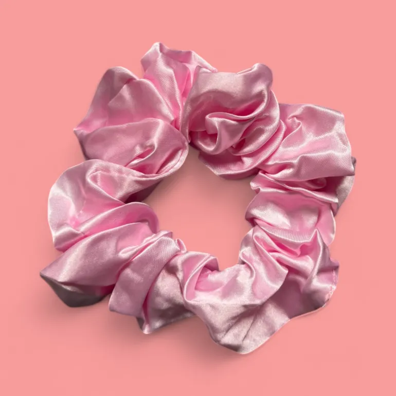 Deluxe Scrunchie Satijn- Volwassenen Haaraccessoire - Roze
