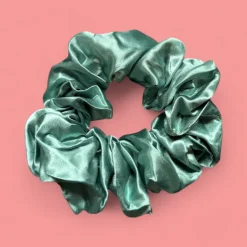Deluxe Scrunchie Satijn- Volwassenen Haaraccessoire - Zacht Groen