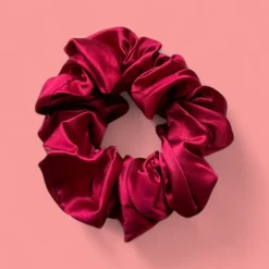 Deluxe Scrunchie Satijn- Volwassenen Haaraccessoire - Rood