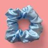 Deluxe Scrunchie Satijn- Volwassenen Haaraccessoire - Lichtblauw