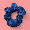 Deluxe Scrunchie Satijn- Volwassenen Haaraccessoire - Blauw