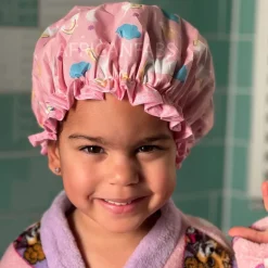 Douchemuts Kind / Shower cap voor kinderen - Unicorn roze