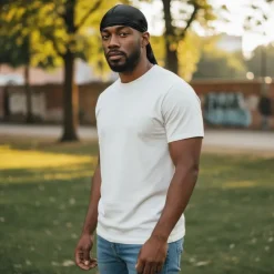 Durag / Du-rag / Do-rag / Bandana Silky - Unisex - Zwart