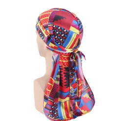 Durag / Du-rag / Do-rag / Bandana - Unisex - Kente print Rood