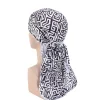 Durag / Du-rag / Do-rag / Bandana - Unisex - Mud cloth Zwart / Wit