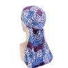 Durag / Du-rag / Do-rag / Bandana - Unisex - Mud cloth Blauw / Wit