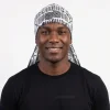 Durag / Du-rag / Do-rag / Bandana - Unisex - Wit en Zwart Bogolan