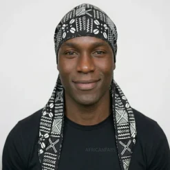 Durag / Du-rag / Do-rag / Bandana - Unisex - Zwarte X mud