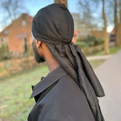 Durag / Du-rag / Do-rag / Bandana - Unisex - Zwarte katoen